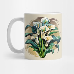 Calla Lilies Ink wash painting Mug